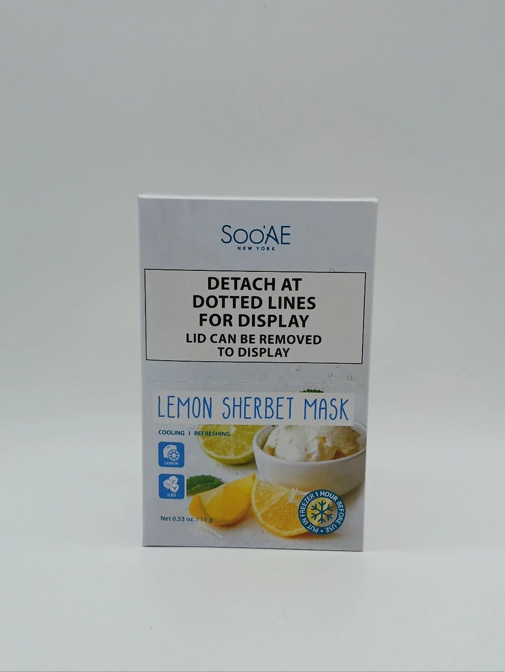 Soo'AE Lemon Sherbet Mask - Cooling Refreshing (12 Pouches per Box)